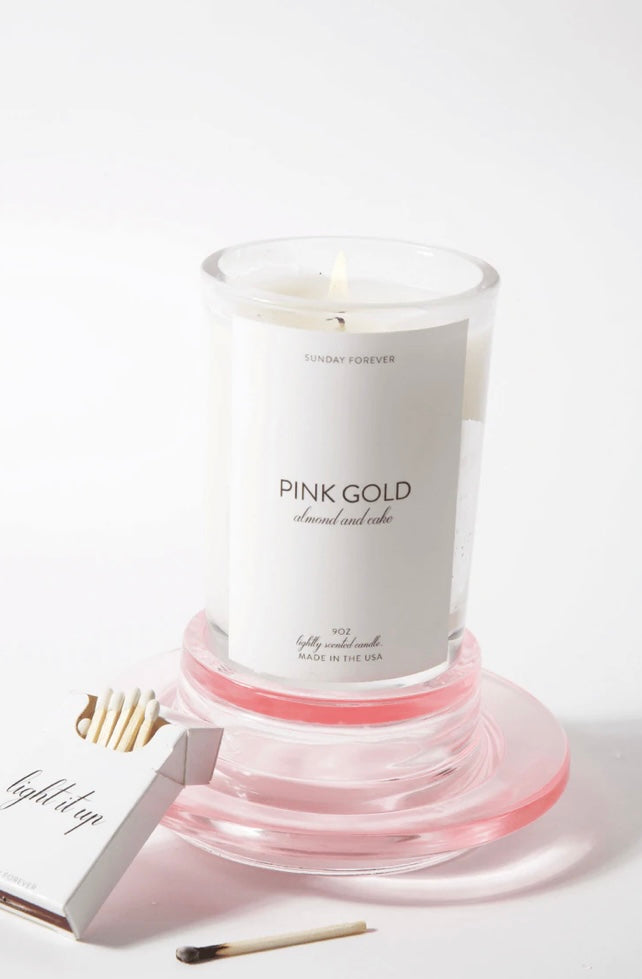 Pink Gold Almond & Cake Candle