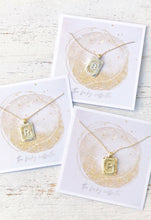 Load image into Gallery viewer, Square Initial Coin Necklace