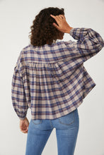 Load image into Gallery viewer, Grey Jessi Plaid Top