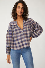 Load image into Gallery viewer, Grey Jessi Plaid Top