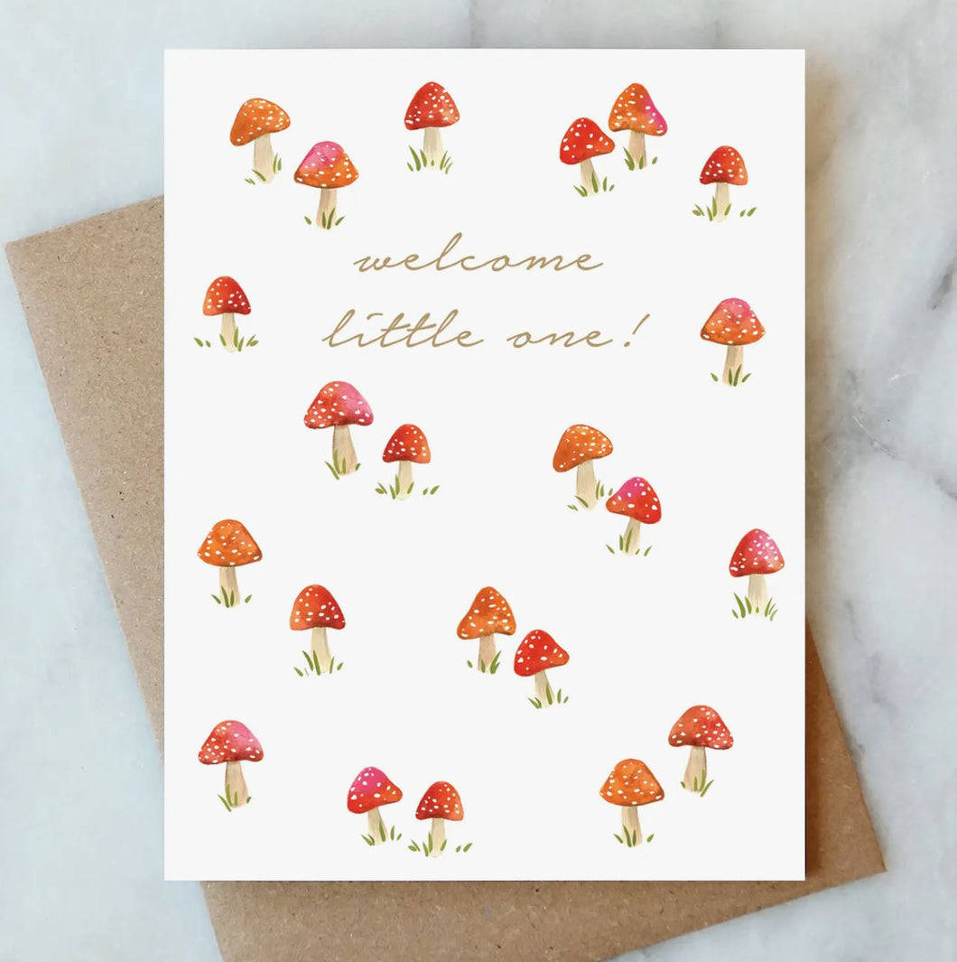 Little Mushroom Baby Card