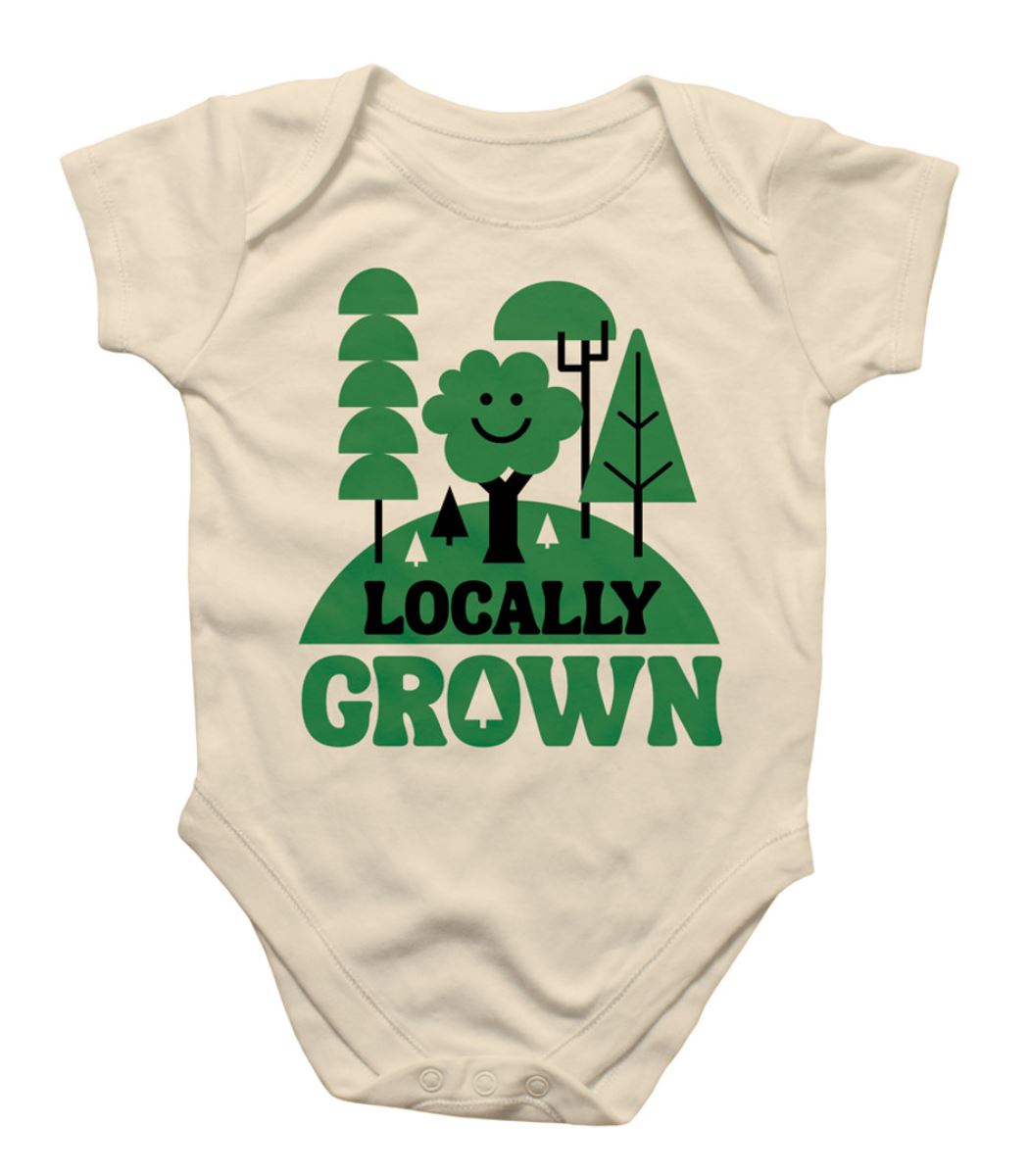 Locally Grown Treescape Baby Onesie