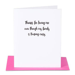 Loving Me Crazy Family Card