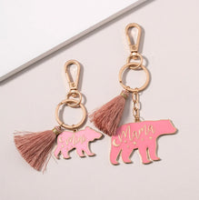 Load image into Gallery viewer, Mama Bear and Mini Tassle Key Chain Set