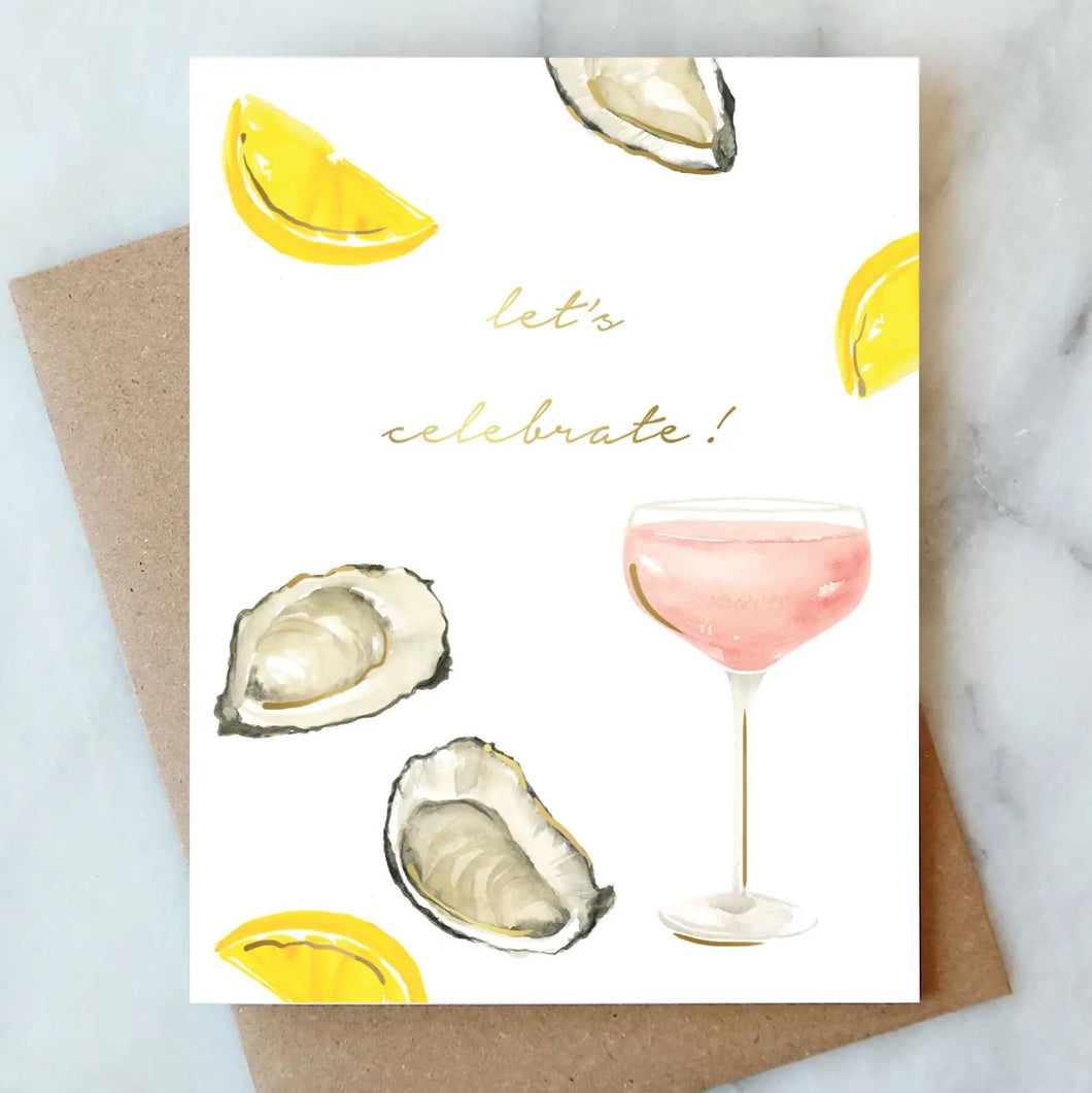 Oysters and Rose Celebration Card