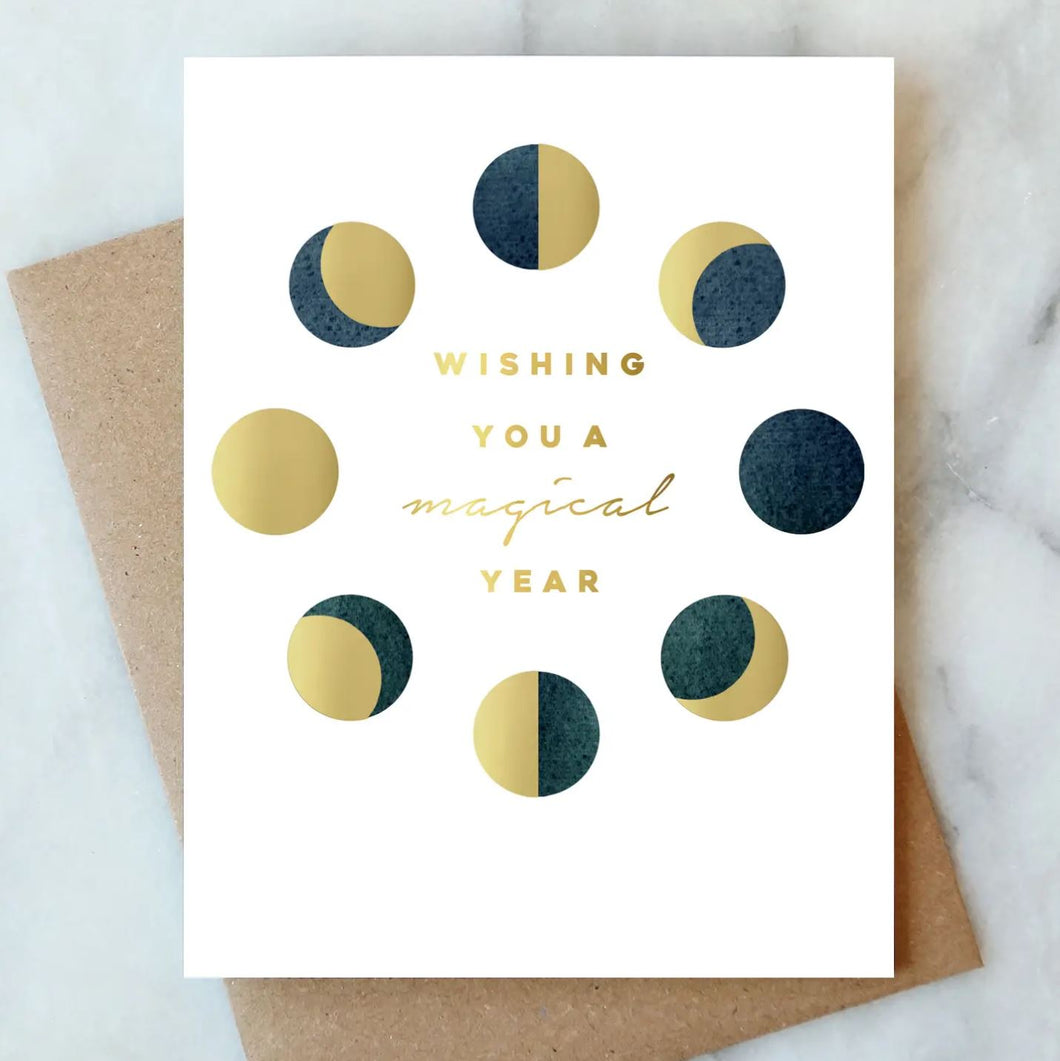 Phases of the Moon Birthday Card