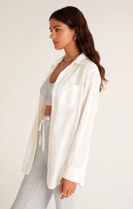 White Poolside Button Up Shirt