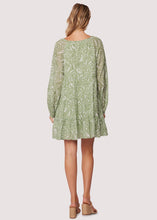 Load image into Gallery viewer, Green Saguaro Blooms Mini Dress