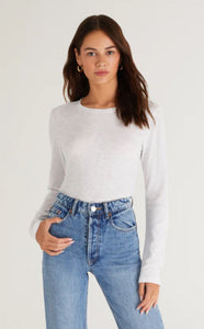 White Modern Long Sleeve Tee