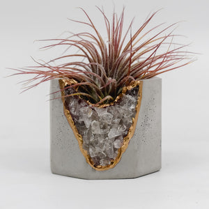 Smoky Quartz Geode Planter