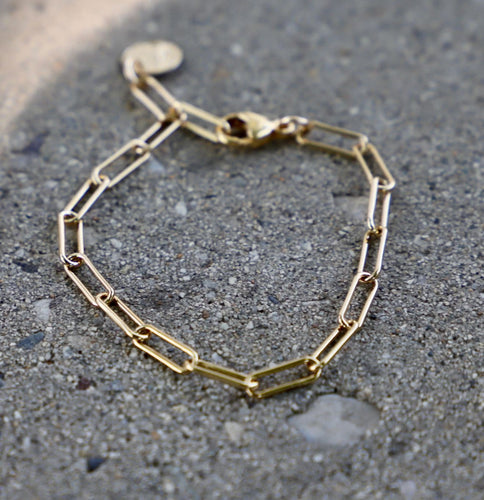 Smooth Paperclip Chain Bracelet