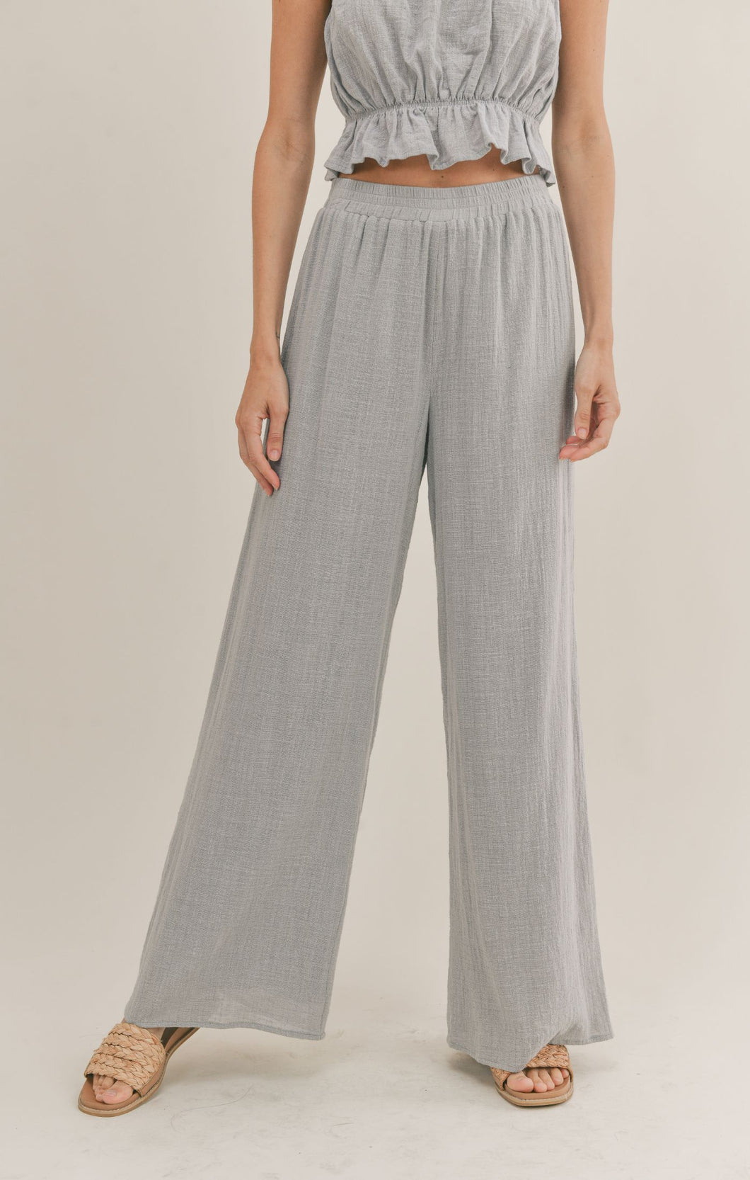 Cloud Blue Linen Pants