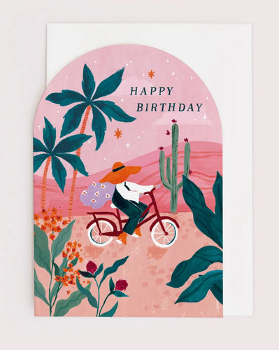 Sunset Bike Birthday Card