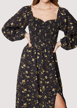 Load image into Gallery viewer, Black Champagne Daisy Maxi Dress